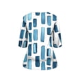 thumbnail image 4 of Débardeurs Amples Grande Taille pour Femmes Imprimés Manches 3/4 Col Rond Blouse Décontractée Été, Tuniques à Manches Longues Grande Taille pour Femmes, 4 of 6
