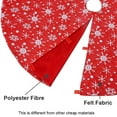 thumbnail image 6 of 30" Christmas Tree Skirt Red and White Snow Christmas Tree Mats for Xmas Tree Holiday Party Decorations, 6 of 10