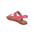 thumbnail image 3 of New Women Breckelles Kylee-12 Leatherette Open Toe Slingback Flat Sandal, 3 of 5