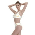 thumbnail image 6 of Daiia Wheat printed 2 piece Swimsuit Bikinis for Women High Waisted Racerback Bathing Suits Summer Tummy Control Scoop Neck Swimwear-Small, 6 of 8