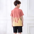 thumbnail image 7 of CPNG Boys Summer Shirt Comfortable Fashion Funny Ice Cream Print Short Sleeve Loose Lapel Buttoned Shirts(Watermelon Red,6-7 Years), 7 of 7