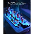 30 Inch 2-Tier LED Lighted Liquor Display Rack, Acrylic Wood Composite ...
