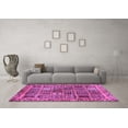 thumbnail image 3 of Ahgly Company Machine Washable Indoor Square Abstract Purple Modern Area Rugs, 5' Square, 3 of 4