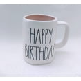 thumbnail image 1 of Rae Dunn by Magenta HAPPY BIRTHDAY Ceramic LL Coffee Mug Pink Interior, 1 of 4