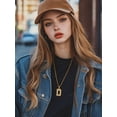 thumbnail image 5 of FindChic Initial Necklace for Women Men Personalized Gifts 14K Gold Plated Wheat Chain Bling CZ Alphabet Letter D Pendant Jewelry for Birthday Christmas, 5 of 9