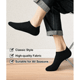 thumbnail image 2 of Loritta Ankle Socks for Men, Running Low Cut Socks Athletic Size 8-10 Socks for Men White and Black, 12 Pairs, 2 of 6