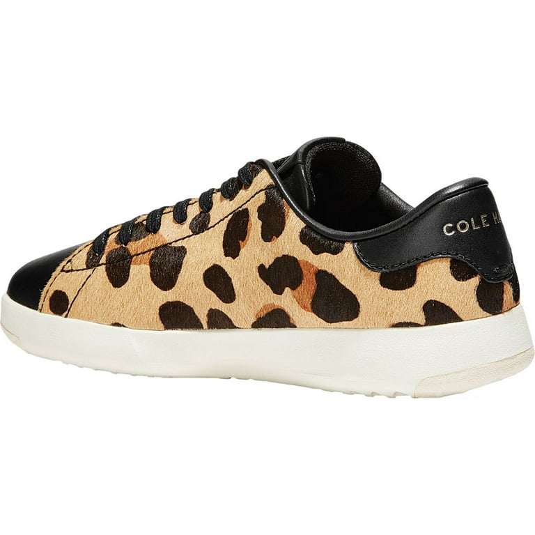 Women s Cole Haan GrandPro Tennis Sneaker Natural Jaguar Print Black Optic White 6.5 B Walmart
