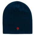 thumbnail image 5 of Mini Rose Logo Embroidered Short Beanie - Navy OSFM, 5 of 5