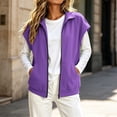 thumbnail image 2 of Women's Sleeveless Zip Up Sweatshirt Vest Stand Collar Athletic Sweatshirt Jacket with Pockets for Spring Fall Winter Daily Athleisure Loungewear, 2 of 7