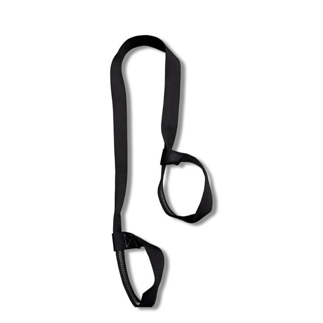 Yuarrent Correa para esterilla de Yoga, cinturón de hombro deportivo Flexible, equipo de Fitness sólido, bolsa transportadora, correas Uniforme atlético Negro