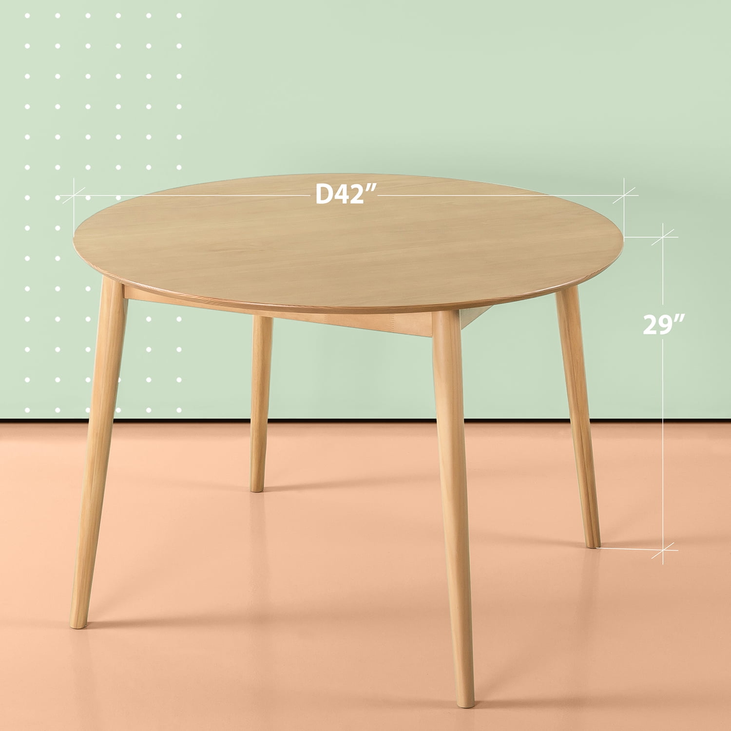 Zinus Jeffrey 42" Indoor Wood Dining Table