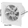 thumbnail image 3 of Exhaust Fan 6 Inch Air Extractor Silent Wall Ventilation for Bathroom Garage Kitchen 40W 220V Ventilo 1100m3/H Air Flow and 50~60 dBA, 3 of 5