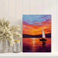 thumbnail image 2 of Qisvanset Sunrise Lake Reeds Canvas Print 12x16 Inch Hallway Decor, 2 of 8