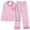 Pink, variant on ITSAME Womens Pajama Sets, Notch Collar Tops Elastic Waist Pants Casual Striped Home Clothes 2-Piece Black S