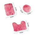 thumbnail image 3 of 3 Piece Thicken Bath Rugs Set, Clearance Bath Rug + Contour Mat + Toilet Seat Cover, Super Long Soft Microfiber Water Absorbent & Non-Slip Bathroom Rugs, 3 of 6