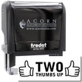 thumbnail image 1 of Large Self-Inking Two Thumbs Up with Thumb Icon Stamp, Trodat Printy 4913, Press and Print Stamping, Impression Size 7/8" x 2-1/4", Up to 10,000 Impressions - Black Ink, 1 of 10