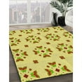 thumbnail image 2 of Ahgly Company Indoor Square Patterned Orange Gold Area Rugs, 5' Square, 2 of 6