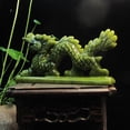 thumbnail image 4 of 4.5inch, Exquisite Collection, Green Hetian Jade loong, Natural Green Jade dragon Sculpture Carving, Crystal beast Statue, feng shui wealthy, 4 of 9
