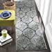 thumbnail image 3 of SAFAVIEH Madison Collection 2'3" x 12' Navy / Silver MAD604G Glam Ogee Trellis Distressed Non-Shedding Living Room Bedroom Runner Rug, 3 of 10