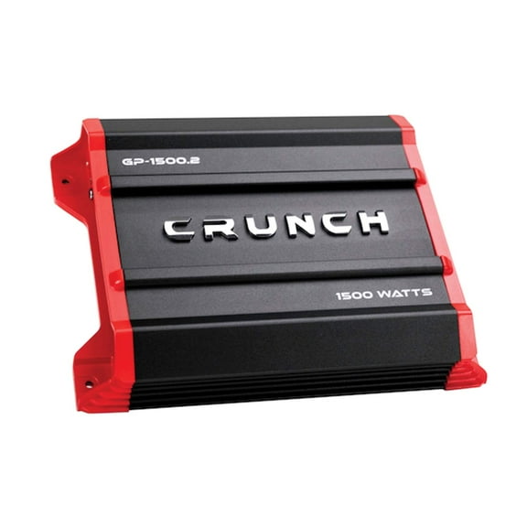 Crunch GP-1500.2 Bass Boost Adult Vehicle Audio Amplifier, Multicolor, 3.8 lbs