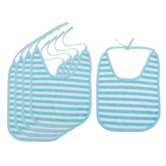 Babero para adultos shamjiam 5 piezas Absorbe la baba suave Azul