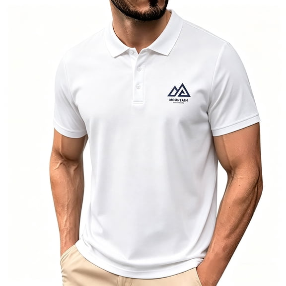 GSPCLAM Men's Office Polo Shirts Summer Plus Size Tops Half Button Daily Use Breathable Tees for Poolside Party
