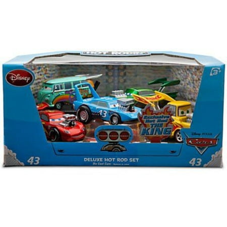 Disney / Pixar CARS Movie Exclusive 1:43 Die Cast Car 5-Pack Deluxe Hot Rod Set [BLUE PACK] [Lightning McQueen, Tow Mater, Fillmore, Ramone & (Lightning Mcqueen And Mater Best Friends)