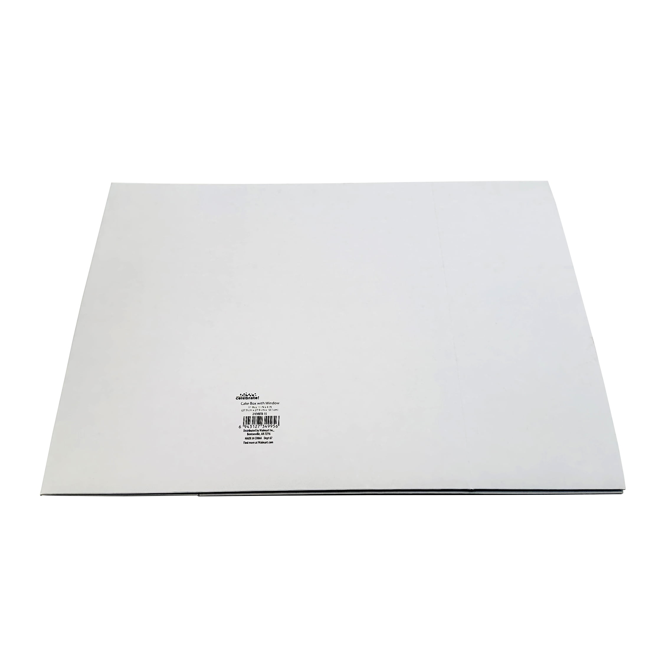 (2 pack) 11 Inch x 11 Inch x 4 Inch White Cake Box with Window by Way To Celebrate