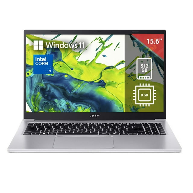 Laptop Acer Aspire Lite 15 Procesador Intel Core 3-N355 8 núcleos 8 GB RAM 512GB SSD Plata