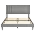 thumbnail image 3 of DeCoro Chicago Modern Upholstered Platform Bed Frame, Tufted Headboard & Wooden Bed Frame, Wood Slats Support, Bed Frame No Box Spring Needed, Lightweight, Durable, Easy Assembly - Full, Grey, 3 of 10