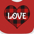 thumbnail image 4 of Inktastic Valentine Buffalo Plaid Love Boys or Girls Baby Bib, 4 of 4