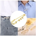 thumbnail image 5 of Uxcell 3 Holes Brooch Pins 2 Inch Metal Decorative Collar Safety Pins Clips, Gold Tone, 20pcs, 5 of 5