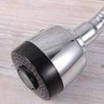 thumbnail image 4 of 3-way Sink Faucet Single Lever Single Handle Pull Out/Down Sprayer Rotating Zinc Alloy Spring Faucet (Silver+Black), 4 of 8