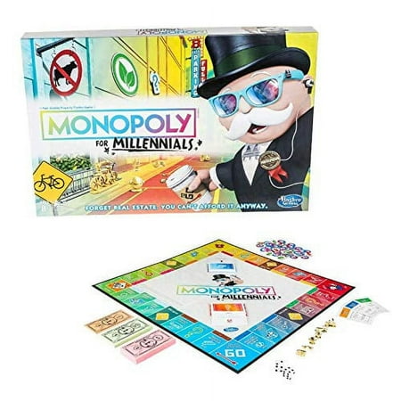 Hasbro Monopoly for Millennials Board Game, Experience Points, Ages 8+, Fun for Parties