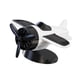 thumbnail image 2 of Tablero de instrumentos con energía solar que gira a la deriva, decoración de avión, consola central de coche Blanco, 2 of 9