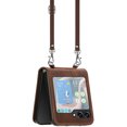 thumbnail image 2 of Allytechgroup Slim Case for Samsung Galaxy Z Flip5, Crossbody Shoulder Strap Anti-Scratch Shockproof Bumper Retro Case Cover for Girls Women, Brown, 2 of 11
