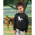 thumbnail image 3 of Gift For Horse Lover - Love Horses Kids Hoodie X-Large Black, 3 of 6