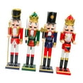 thumbnail image 1 of 4 piezas de adornos de cascanueces, figuras de cascanueces, regalos únicos, estilo clásico decorativo, decoración de escritorio de Navidad, estatua de SM SunniMix Figura Cascanueces, 1 of 8