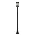 thumbnail image 1 of Z Lite 583PHBR-557P-BK 114 in. Brookside 1 Light Black Outdoor Post Mounted Fixture, 1 of 1