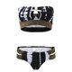 thumbnail image 3 of Gibobby Conjunto de Traje de Baño para Mujer Nuevo Bikini circular estampado de talle(Negro,G), 3 of 5
