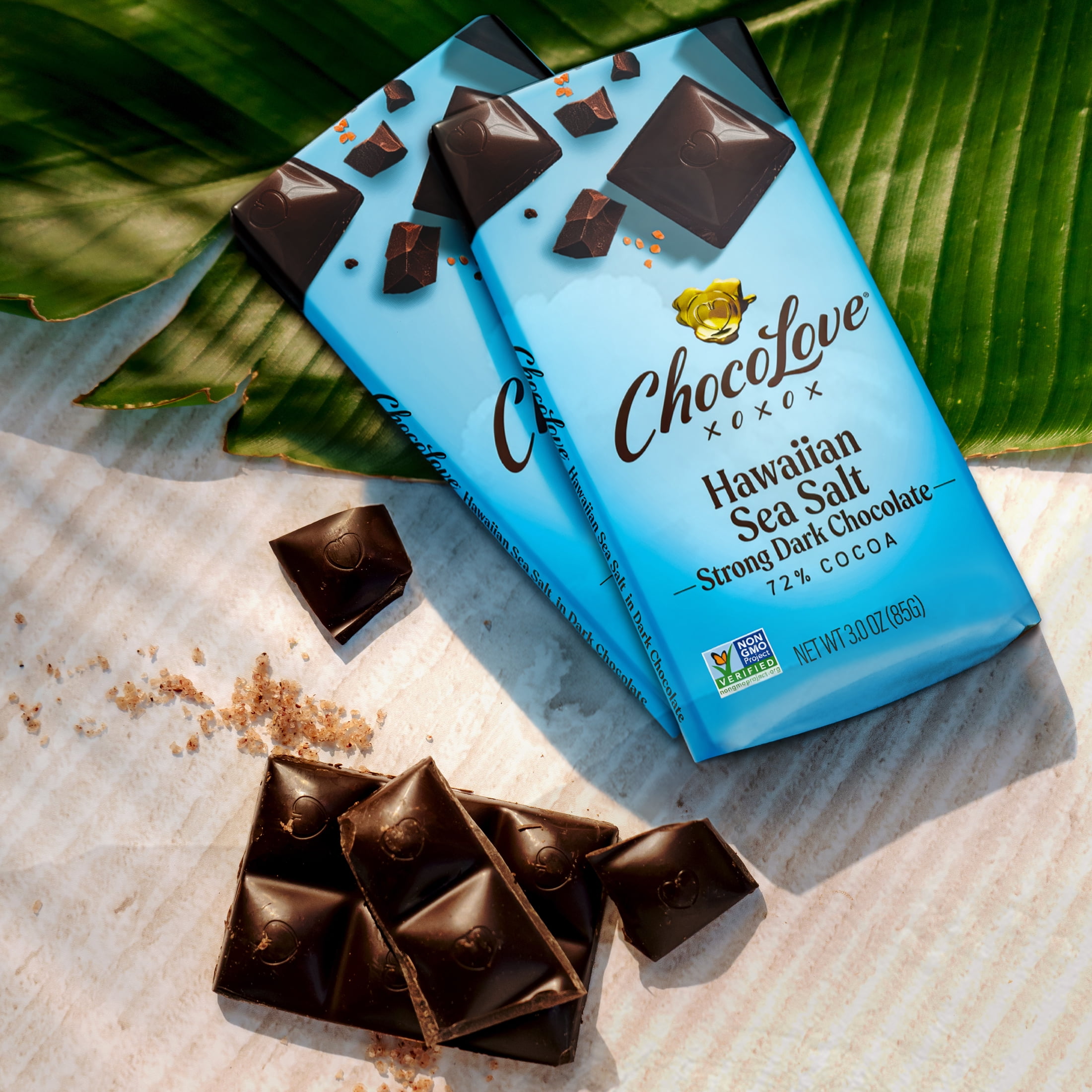 Chocolove, Dark Chocolate Salt Bar, 3oz, Hawaiian Sea Salt