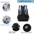 thumbnail image 4 of FORMRS Unisex School Backpack 17" Student Travel Bag with Laptop Compartment, Plants and River, 4 of 7