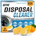 thumbnail image 1 of ACTIVE Garbage Disposal Cleaner Deodorizer Tablets 24 Pack - Fresh Citrus Foaming Scrub Sink and Disposer Freshener, Natural Kitchen Drain Cleaning Tablet - 1 Year Supply, 1 of 4