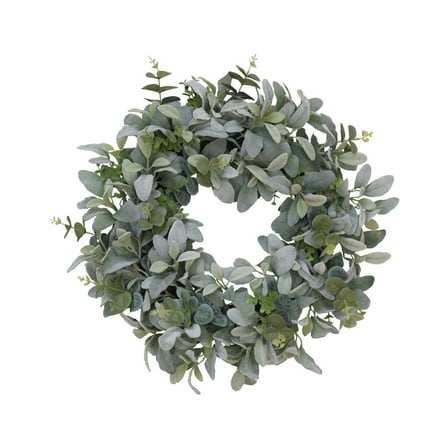 22" Vibrant Puleo International Artificial Lambs Ear Wreath