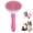 Pink, variant on Self Cleaning Deshedding Cat Brush, Self Cleaning Slicker Brush, Adjustable Cat Brushes for Indoor Cats, Easy to Remove Loose Undercoat, Pet Massaging Tool for Pets Hair - Gray