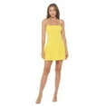thumbnail image 5 of Women's Sleeveless Midi Cocktail Dress, Spaghetti Strap Sundress Flare Sexy Going Out Party, Spring Summer 2024(Yellow X-Large Size), 5 of 6