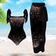 thumbnail image 2 of Traje De Baño Damas 2 piezas de traje de baño atlético de playa para mujer a la moda con vestido para accesorios femeninos (negro XXL), 2 of 8