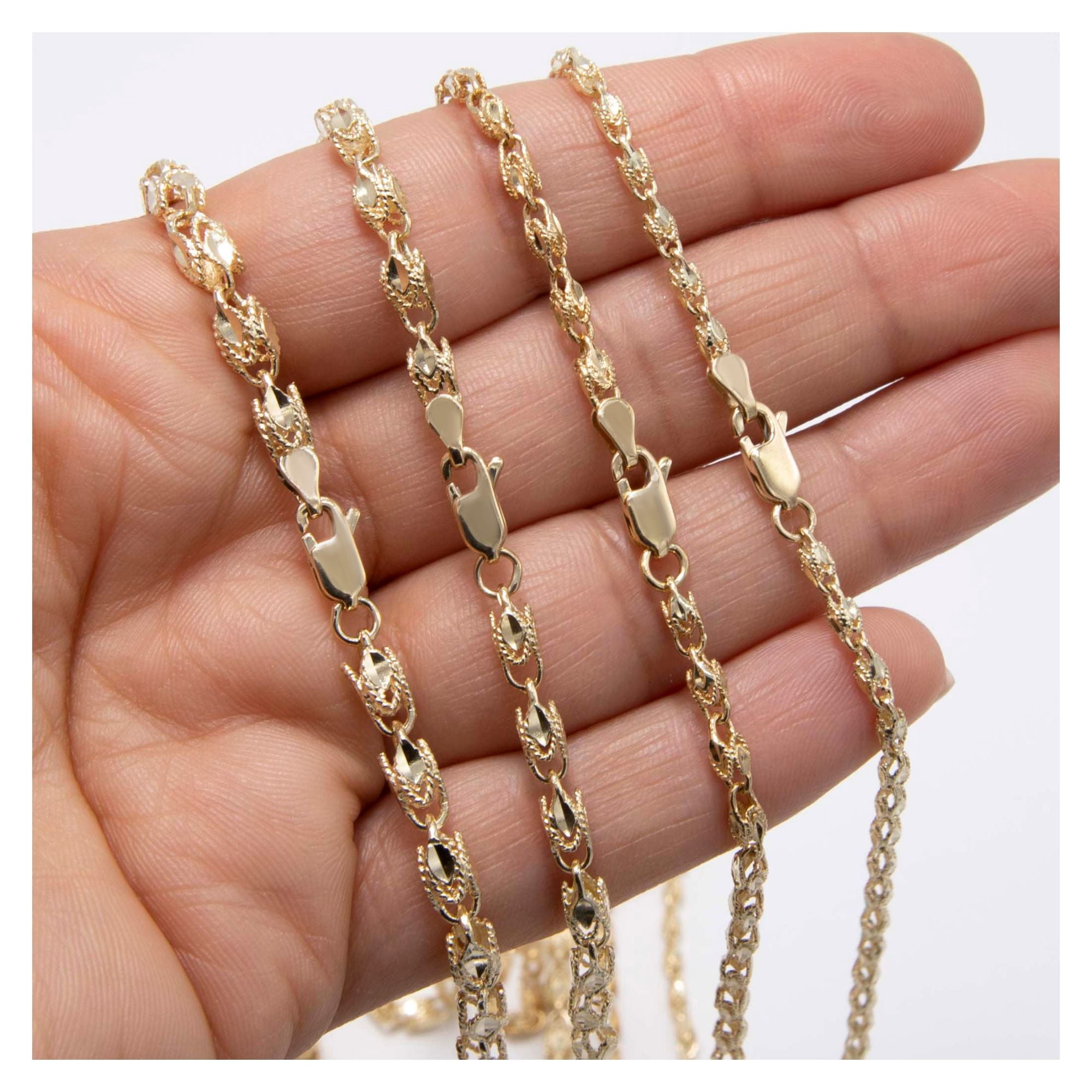 Turkish Rope Chain Necklace Unisex Adult 10K Yellow Gold, 24.91 Gr – Goldum NYC