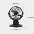 thumbnail image 3 of Matsuzay Ventilador de mesa, miniventiladores portátiles de bajo ruido, rotación de 360 ​​grados, recargable por USB, refrigeración por aire para Electrodomésticos Negro Matsuzay HA3468-01B, 3 of 6