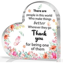 Appreciation Gifts for Women, Acrylic Heart Keepsake,Inspirational Gifts for Coworker Boss, Office Going Away Farewell Retirement Gifts,Thank You Gifts for Women,Graduation Gifts
